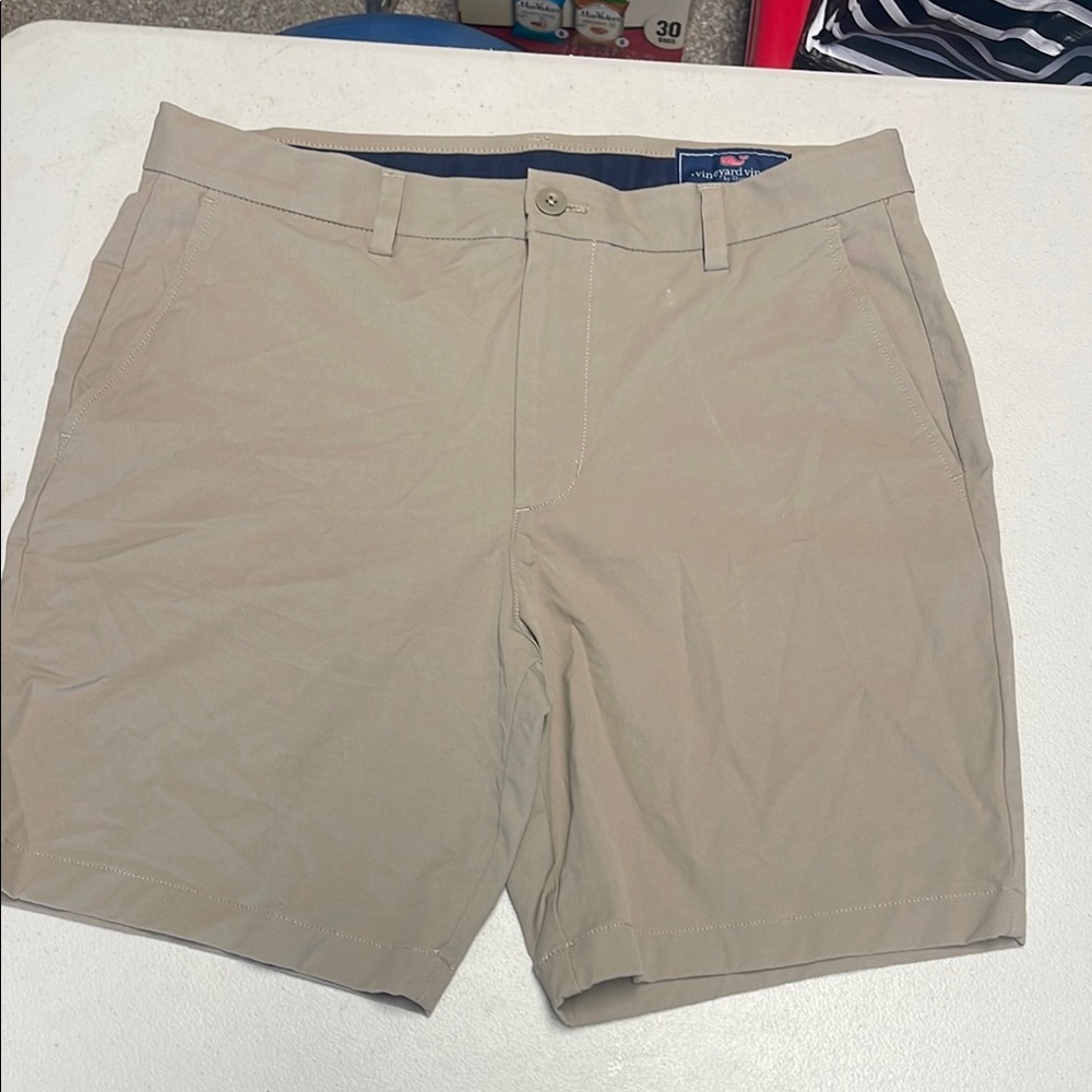 Vineyard Vines Tan Flat Front Shorts
